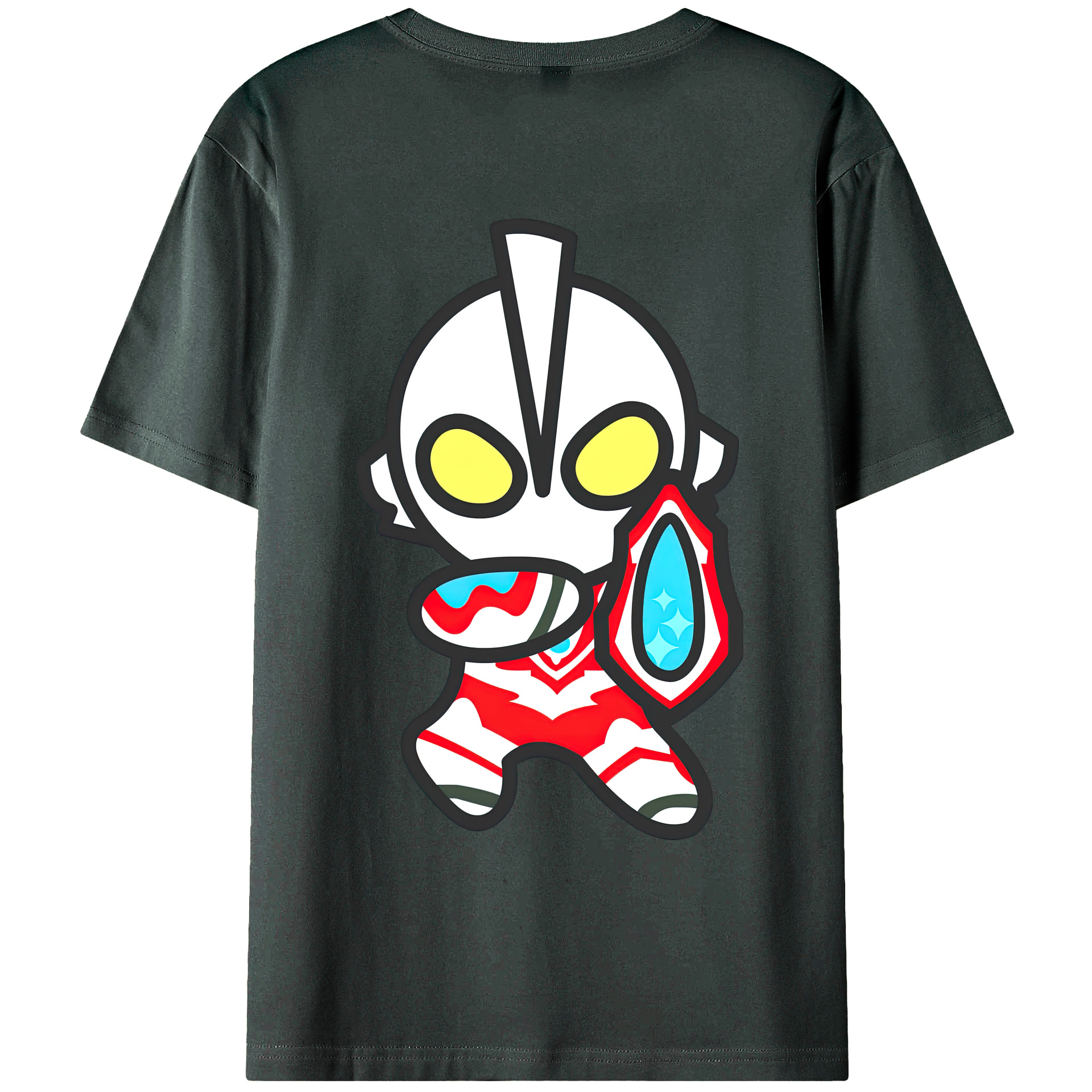 （画像用） ウルトラマン Ultraman 綿100％ メンズ半袖Tシャツ（バックプリント） 通気性